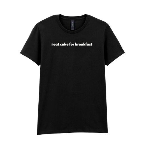 i eat cake for breakfast black tee Thumbnail